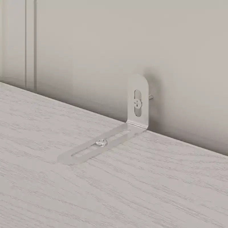 Meuble de cuisine de rangement blanc veiné avec porte-gobelets, 2 portes, 5 étagères et 2 tiroirs - Organisateur de garde-manger autoportant