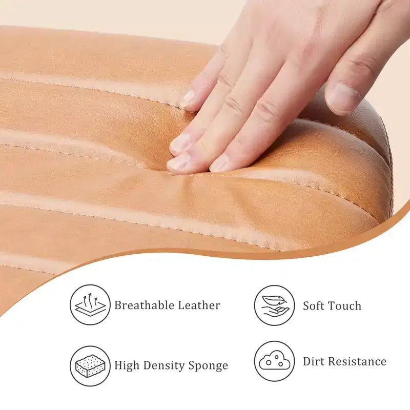Chaise de bureau ergonomique réglable en similicuir avec motif en croix