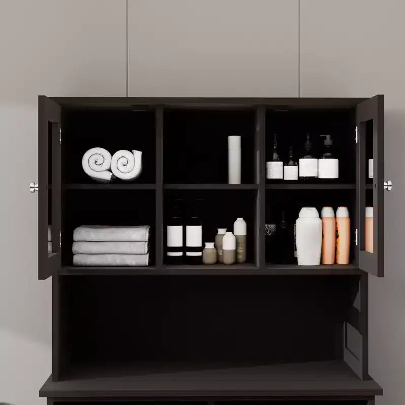 Meuble avec panier à linge, Meuble de rangement inclinable, Armoire de rangement pour salon