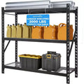 Heavy-Duty 3-Tier Metal Garage Shelving for Storage with 2000 lbs Capacity Per Shelf, Adjustable, Sturdy Design