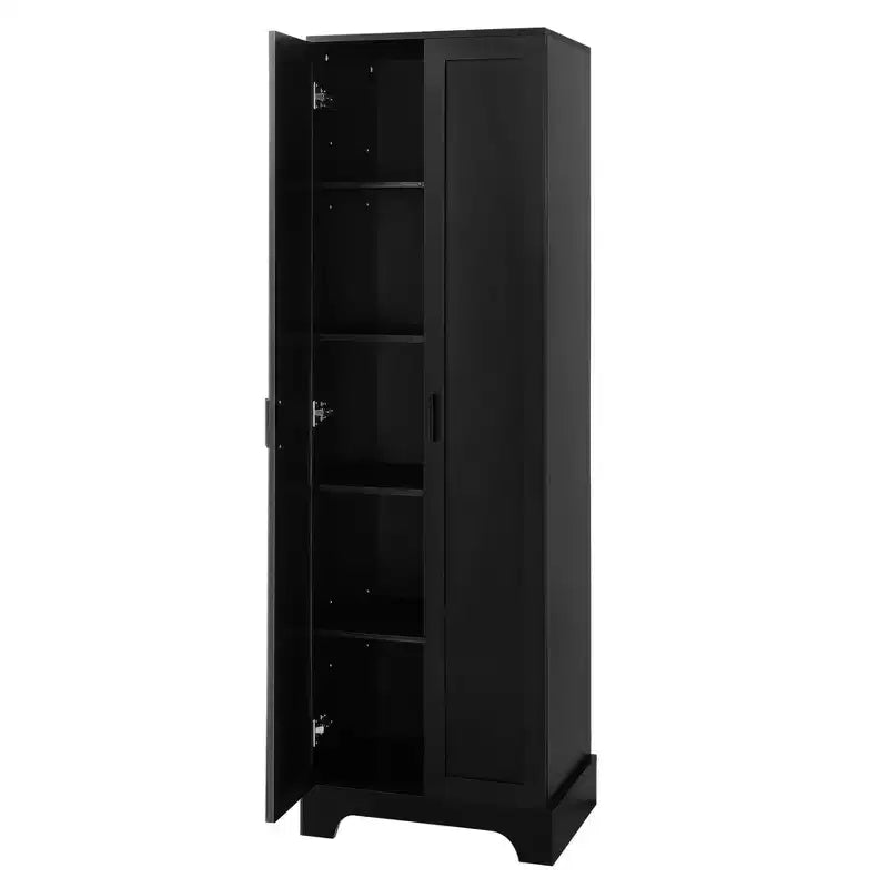 Meuble de Rangement à Double Porte Whisen avec Étagère Réglable, Armoire Verticale
