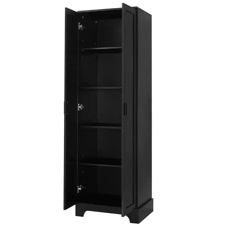 Meuble de Rangement à Double Porte Whisen avec Étagère Réglable, Armoire Verticale