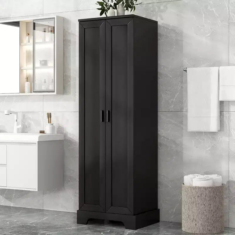 Meuble de Rangement à Double Porte Whisen avec Étagère Réglable, Armoire Verticale