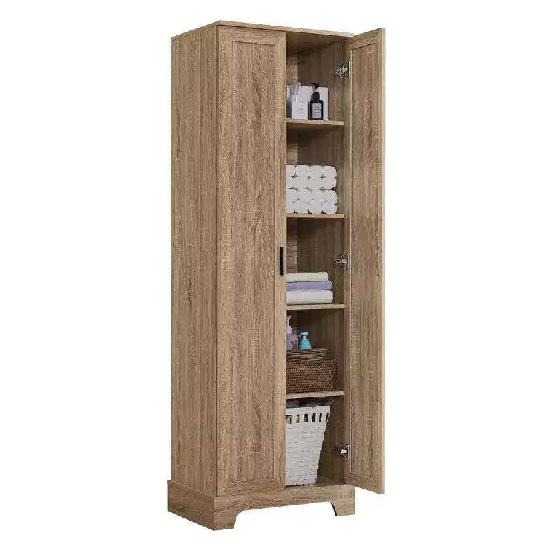 Meuble de Rangement à Double Porte Whisen avec Étagère Réglable, Armoire Verticale