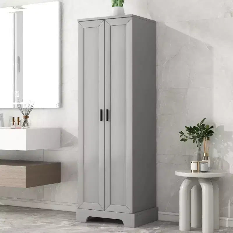 Meuble de Rangement à Double Porte Whisen avec Étagère Réglable, Armoire Verticale