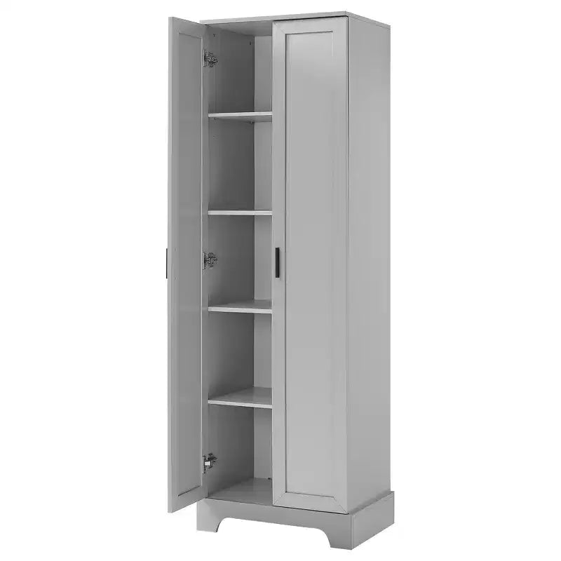 Meuble de Rangement à Double Porte Whisen avec Étagère Réglable, Armoire Verticale