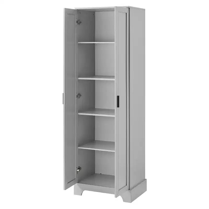 Meuble de Rangement à Double Porte Whisen avec Étagère Réglable, Armoire Verticale