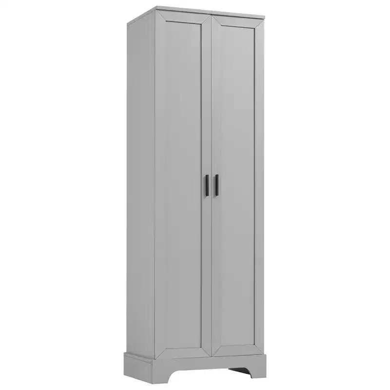 Meuble de Rangement à Double Porte Whisen avec Étagère Réglable, Armoire Verticale
