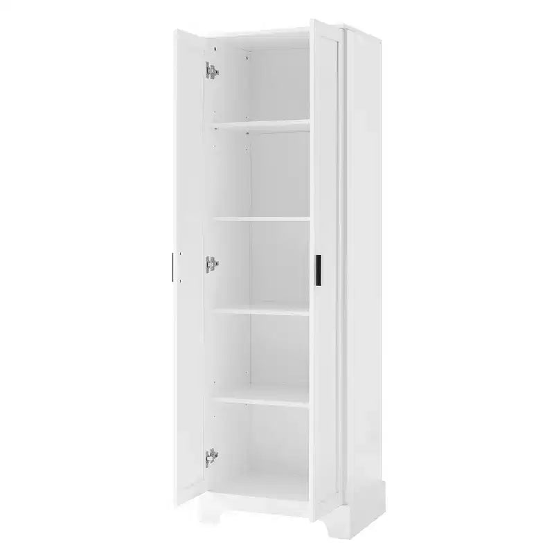 Meuble de Rangement à Double Porte Whisen avec Étagère Réglable, Armoire Verticale