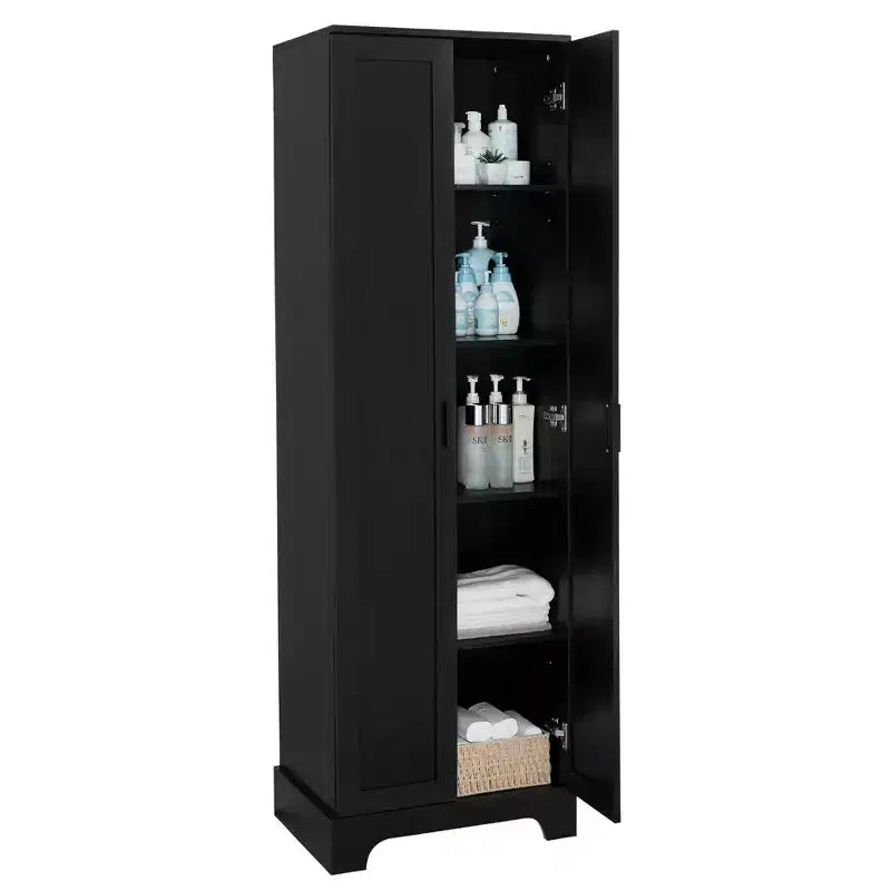 Meuble de Rangement à Double Porte Whisen avec Étagère Réglable, Armoire Verticale