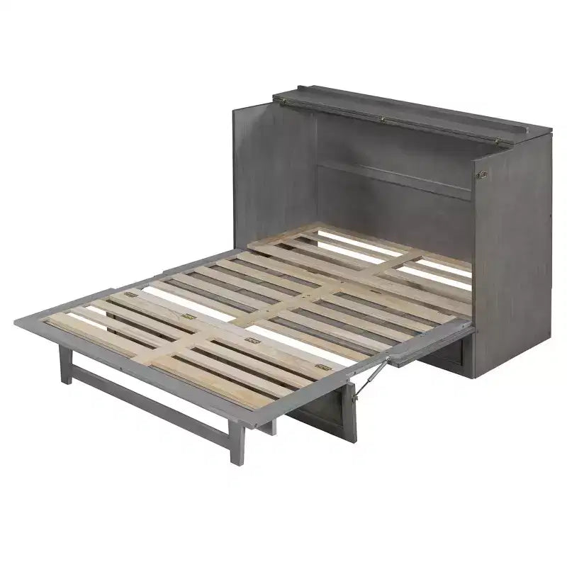 Lit escamotable Queen/Grand format avec grands tiroirs et ports USB