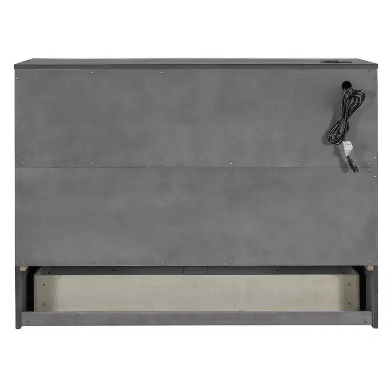 Lit escamotable Queen/Grand format avec grands tiroirs et ports USB