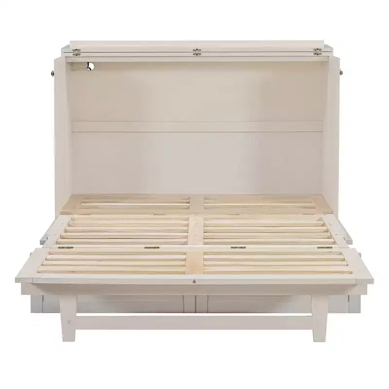Lit escamotable Queen/Grand format avec grands tiroirs et ports USB