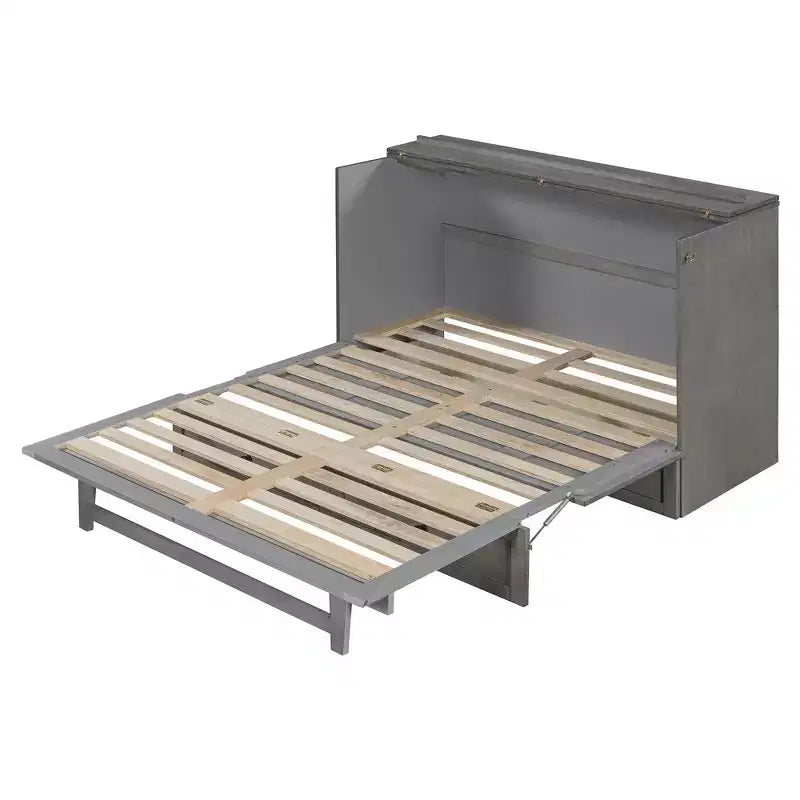 Lit escamotable Queen/Grand format avec grands tiroirs et ports USB