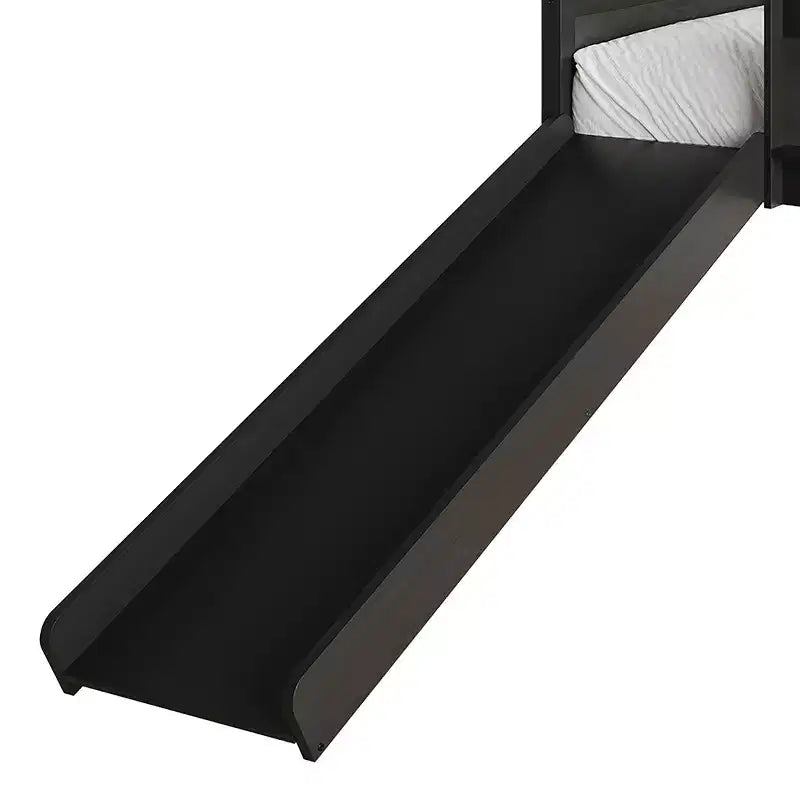 Lit mezzanine simple en bois avec cadre et échelle pour enfants et adolescents