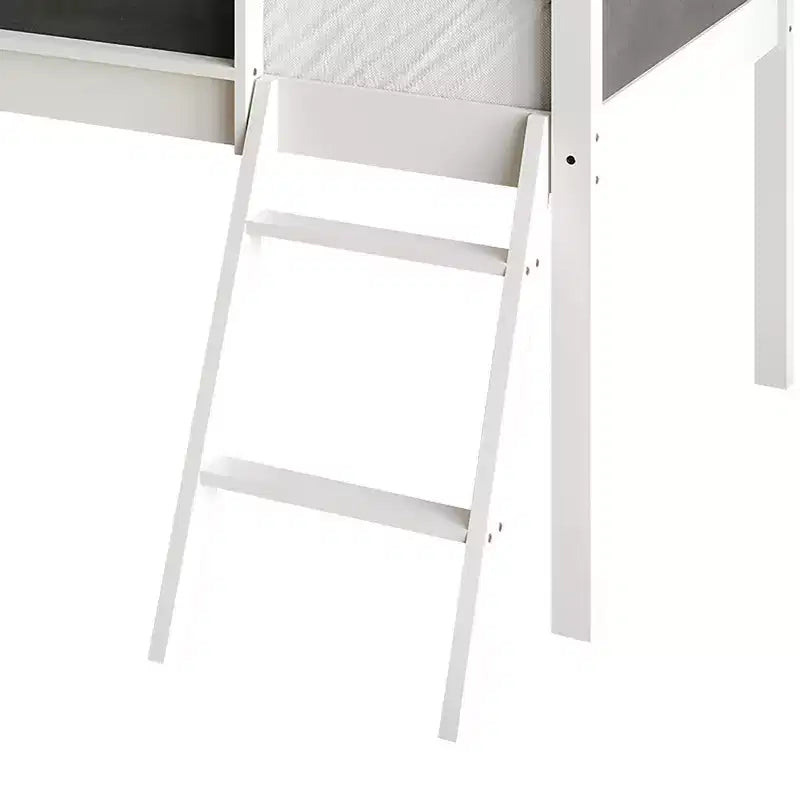 Lit mezzanine simple en bois avec cadre et échelle pour enfants et adolescents