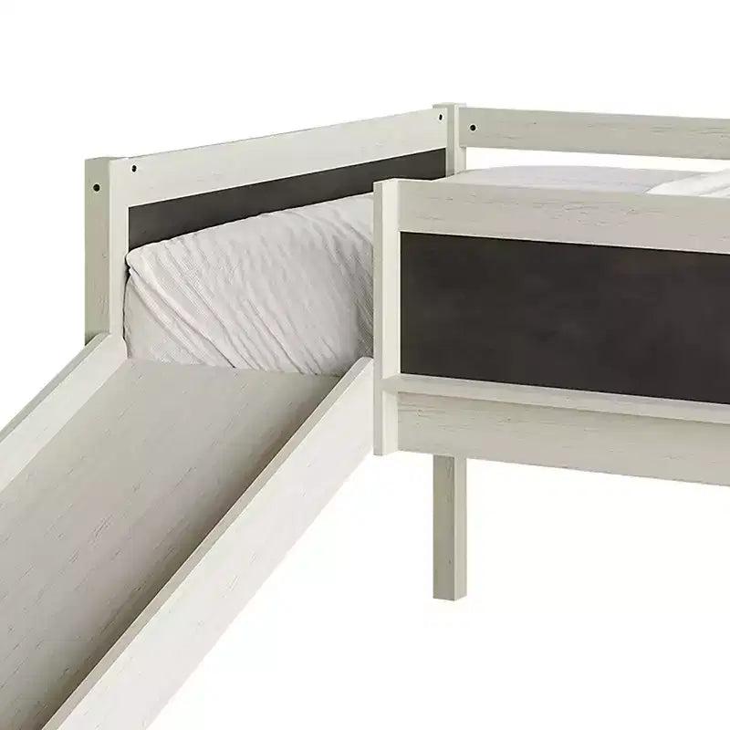 Lit mezzanine simple en bois avec cadre et échelle pour enfants et adolescents