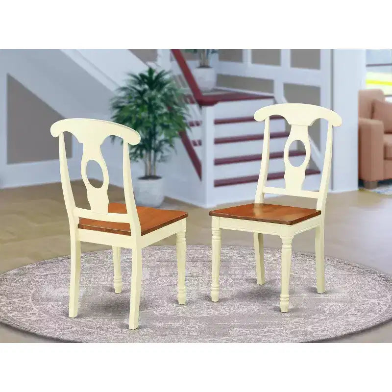 Fauteuil d'appoint « Coastal Charm » avec pieds en bois massif – Fauteuil de salon rembourré pour le salon et la chambre