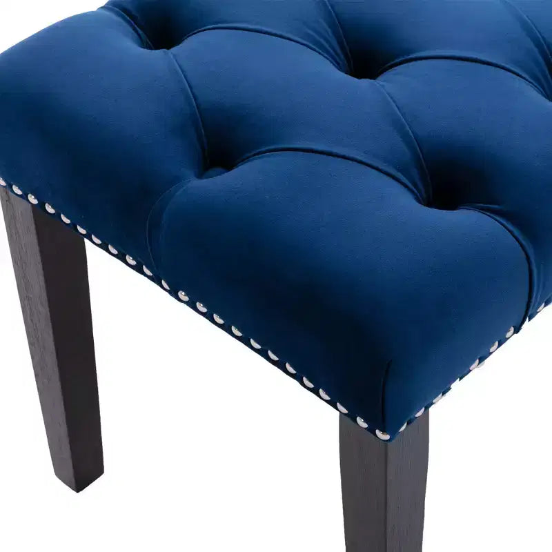 Banc moderne en velours de 114,8 cm avec capitonnage rectangulaire pour entrée, salon, chambre à coucher