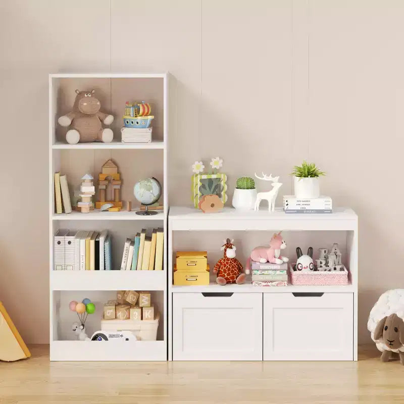 Meuble de rangement pour livres, étagère de rangement pour jouets, blanc