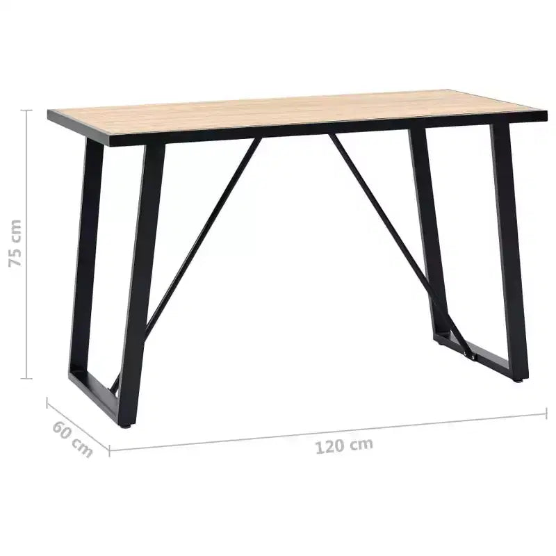 Table à manger en chêne avec métal - Différentes tailles