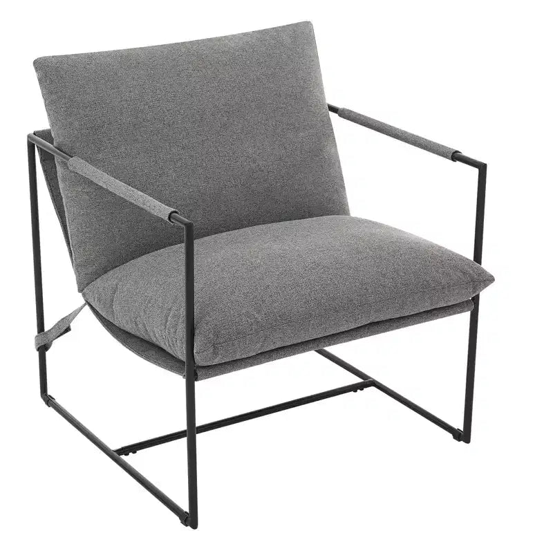 Fauteuil de salon moderne – Chaise longue en mousse déchiquetée moelleuse pour le salon, la chambre et la lecture au bureau