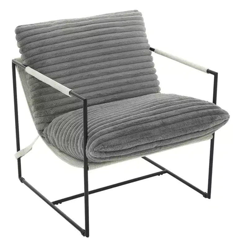 Fauteuil de salon moderne – Chaise longue en mousse déchiquetée moelleuse pour le salon, la chambre et la lecture au bureau