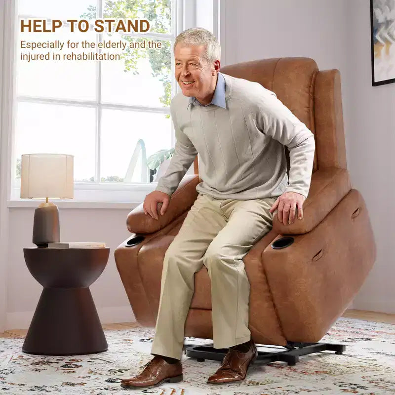 Fauteuil inclinable électrique avec fonction Chaleur et Massage, Canapé ergonomique en cuir PU pour Salon - Dossier haut, rembourré, Fauteuil paresseux réglable