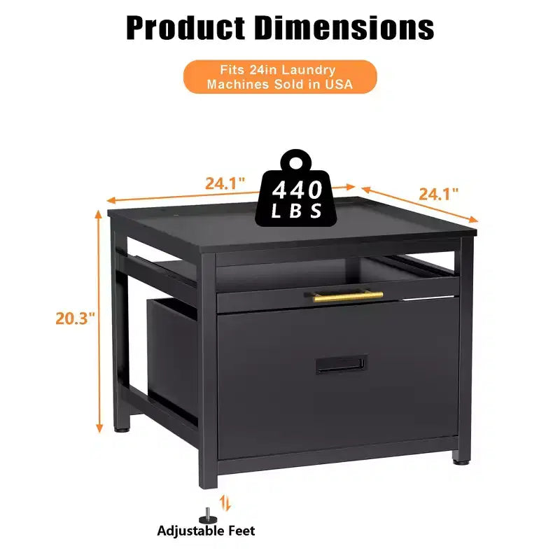 Piédestal de lave-linge sécheuse, piédestal de lessive de 24,1 po pour laveuse compacte