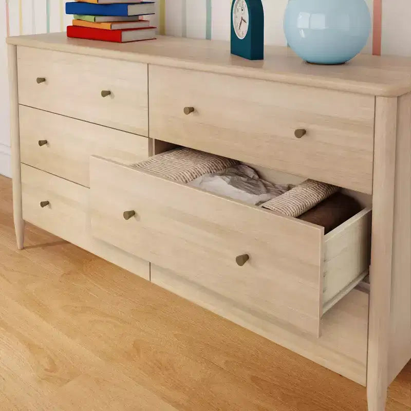 Commode à 6 tiroirs avec grand espace de rangement pour chambre à coucher