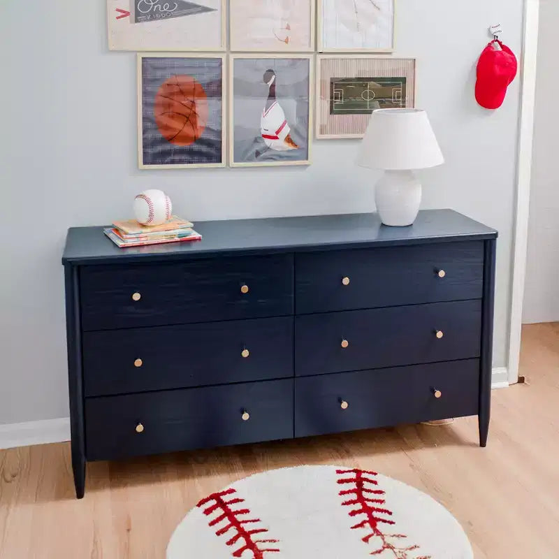 Commode à 6 tiroirs avec grand espace de rangement pour chambre à coucher