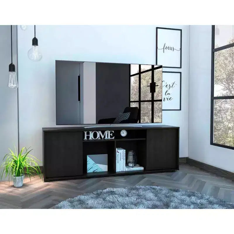 Meuble TV pour téléviseurs jusqu'à 60", Noir