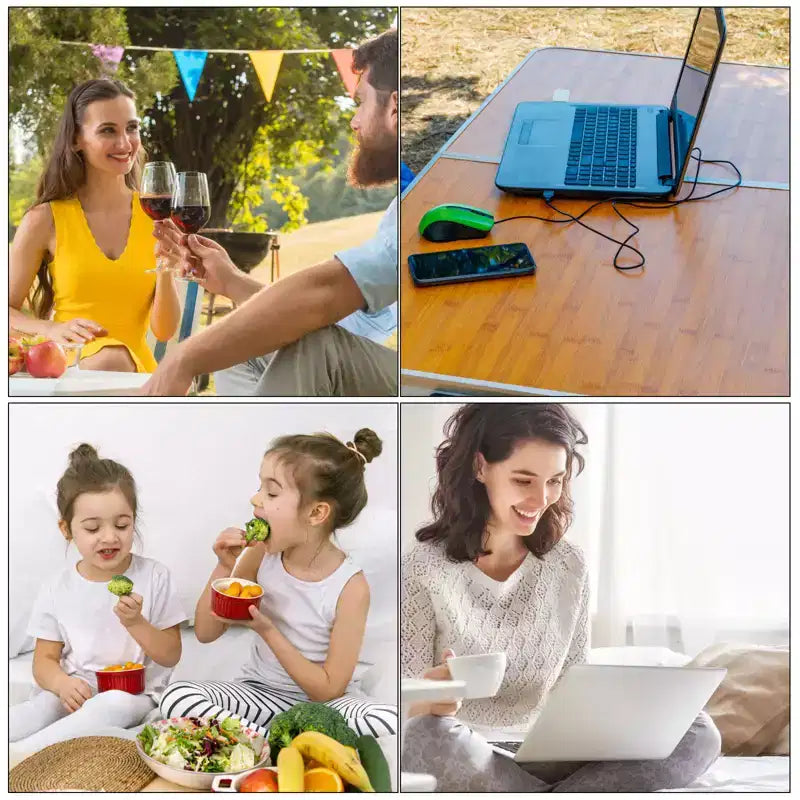 Bureaux de travail portables et pliables avec sac de transport pour lit et canapé
